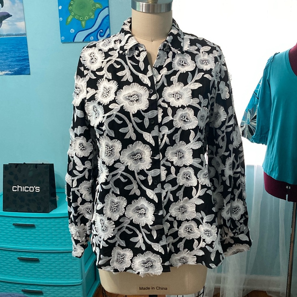 Chico’s embroidered shirt